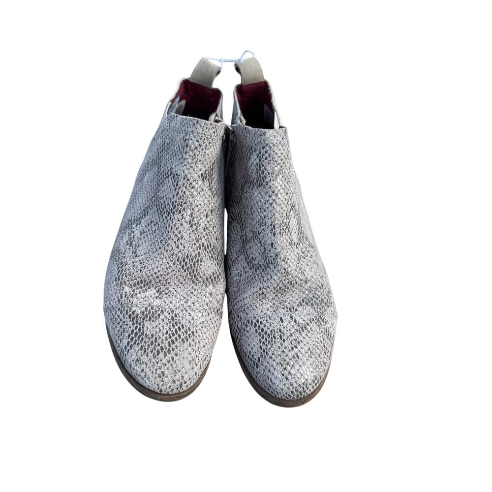 Toms Faux Snakeskin Booties - Size 8.5